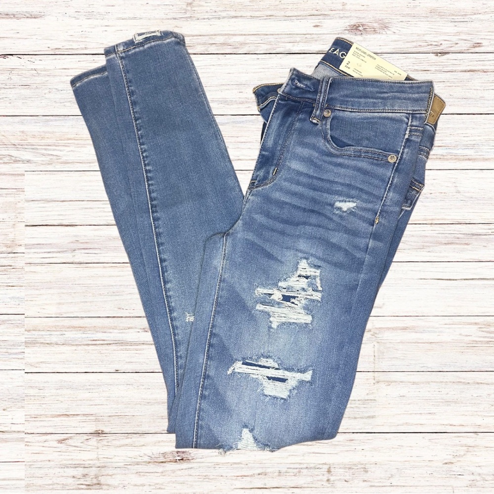 American Eagle Next Level Stretch Super Hi Rise Jegging New Condition Size 2
